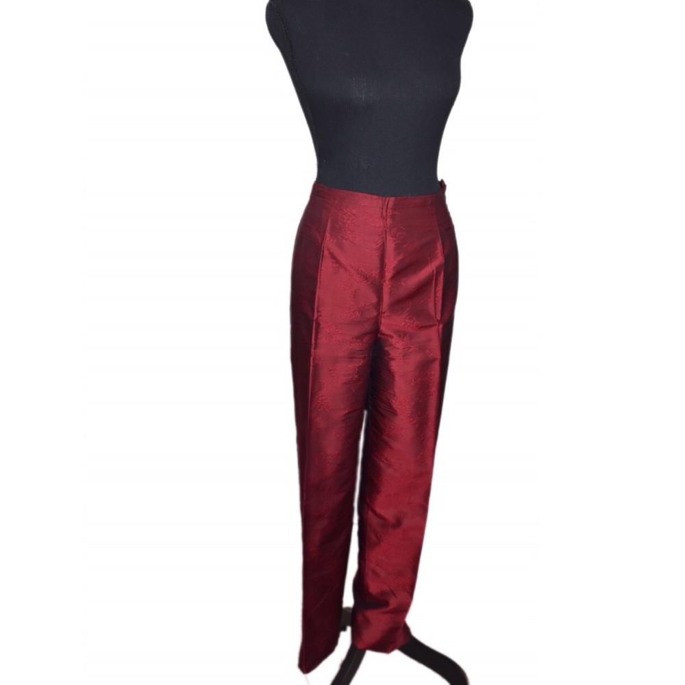 Kate Hill Red Slack w/ light floral pattern - sz12